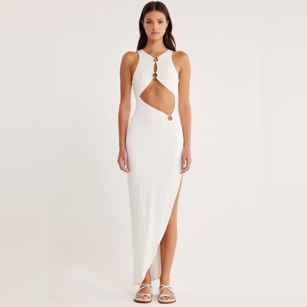 Rumer Solstice Maxi Dress in White, NWT, Small